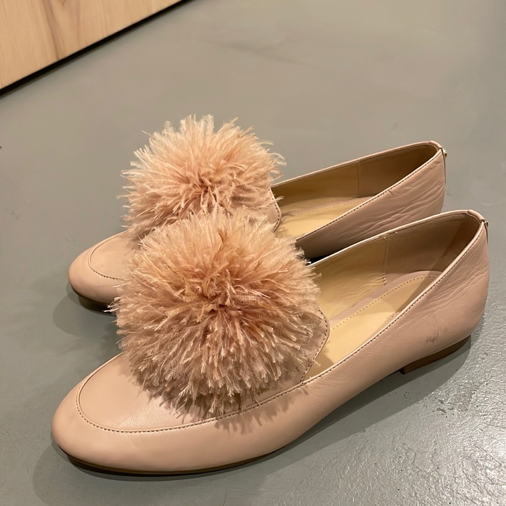 Michael Kors Fara Nude Loafer Puff Pom Pom